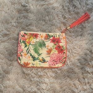 Tropical Floral Women's Clutch with Tassel